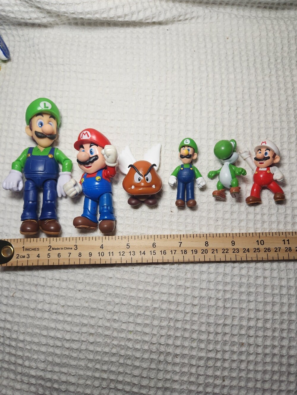 Super Mario Character Figure Set - Green, Red, Blue